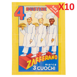 Zafferano 3 Cuochi - Italian Traditional Saffron for Risotto - Pack of 10