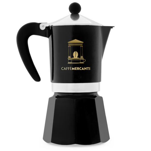 Caffe Mercanti Stovetop Moka Pot 6 Italian Espresso Cups - Limited